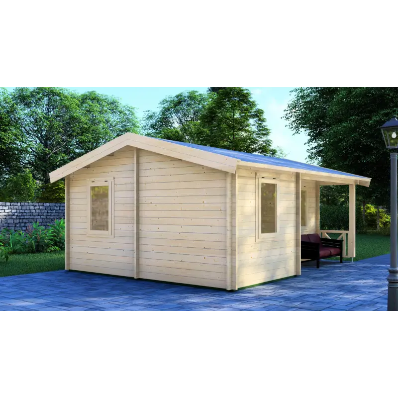 Casetta in legno ZOE 6x4.5, 68mm, lato sinistro