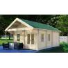 Casa in legno da giardino GIORGIA 4.5x6, 44mm, fronte lato destro