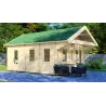 Casa in legno da giardino GIORGIA 4.5x6, 44mm, fronte lato sinistro