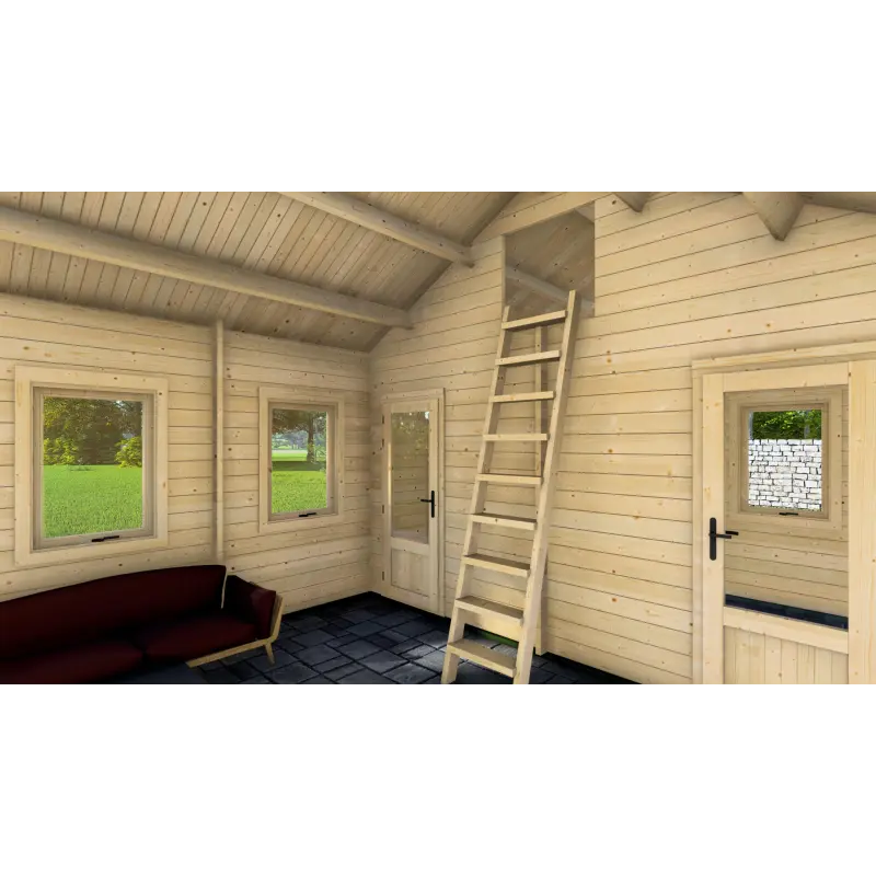 Casa in legno da giardino GIORGIA 4.5x6, 44mm, interno