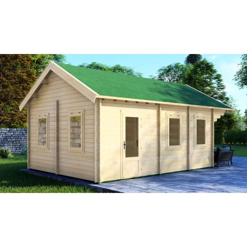 Casa in legno da giardino GIORGIA 4.5x6, 44mm, lato sinistro