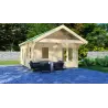 Casa in legno da giardino GIORGIA 4.5x6, 44mm, vista frontale
