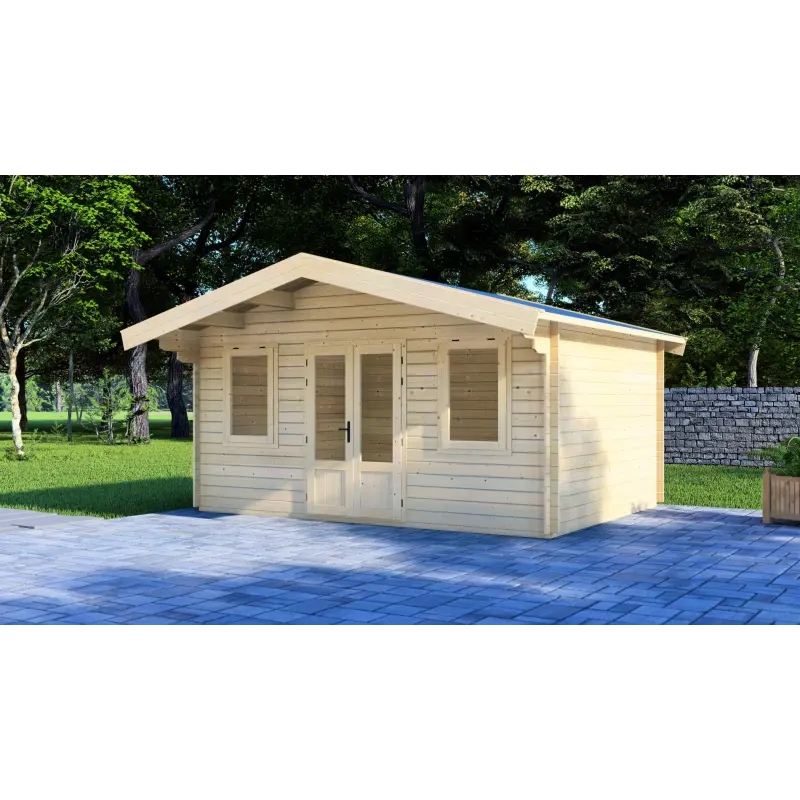 Casetta in legno CLARISSA 4x5, 44mm, vista frontale