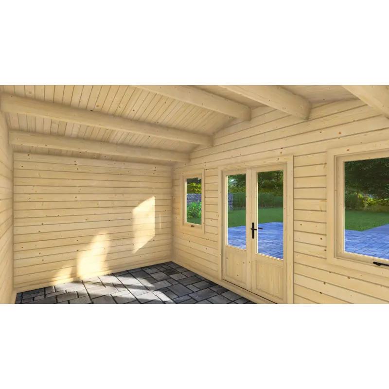 Casetta in legno KATE 3x5, 44mm, interno