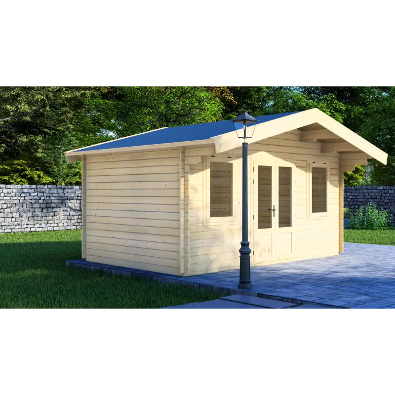 Casetta in legno KATE 3x5, 44mm, fronte lato sinistro