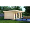 Casa in legno da giardino ILENIA 5x3.5, 44mm, lato sinistro