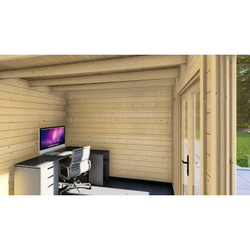 Casa in legno da giardino GWEN 5x3, 44mm, interno