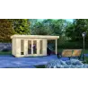 Casa in legno da giardino GWEN 5x3, 44mm, vista frontale