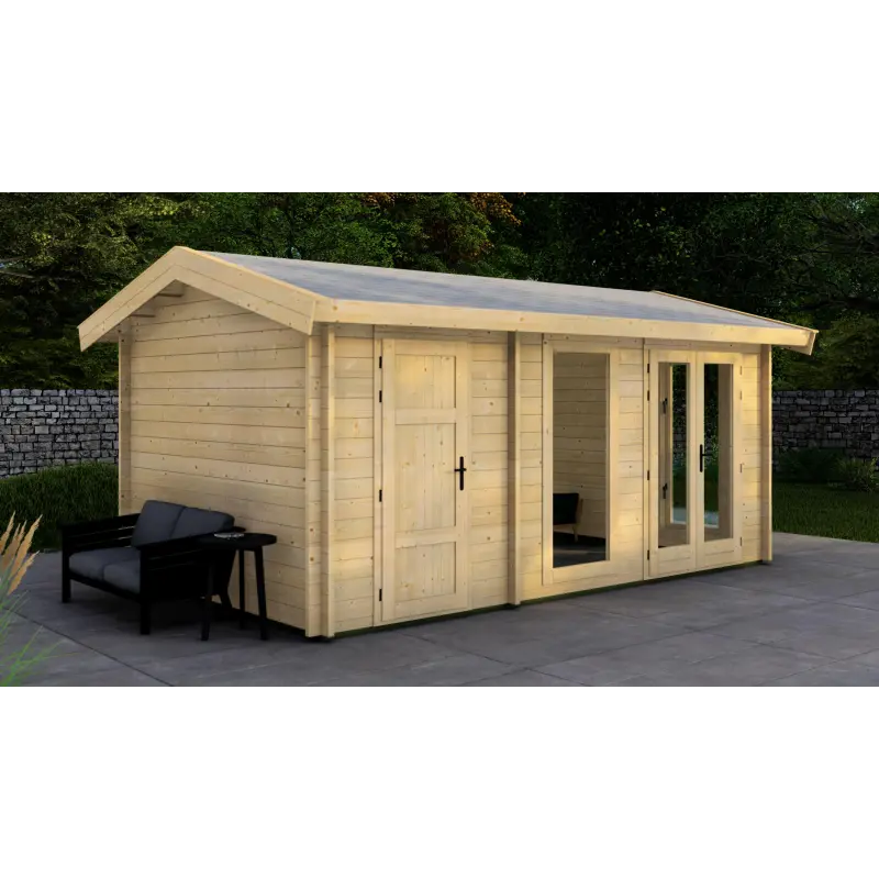 Casetta da giardino SARA 3x5, 44mm, lato sinistro