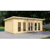 Casa in legno da giardino HOPE 7x4.5, 44mm, lato sinistro