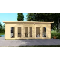 Casa in legno da giardino HOPE 7x4.5, 44mm, vista frontale
