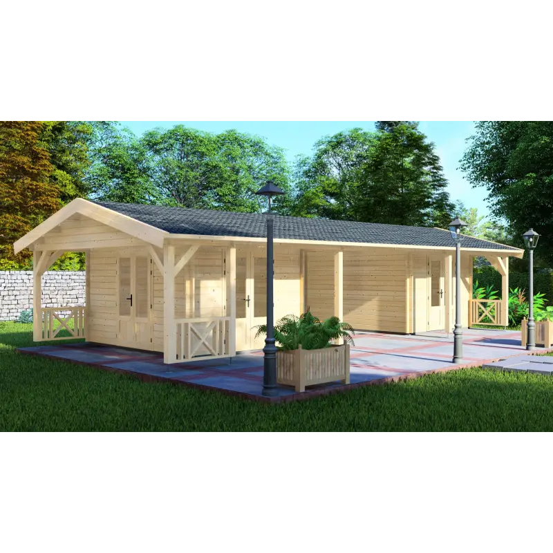 Casa di legno ELEONORA 11.5x5, 44mm, lato sinistro