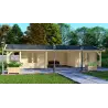 Casa di legno ELEONORA 11.5x5, 44mm, vista frontale