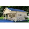 Casa in legno SAMANTHA 6x8, 44mm, fronte lato destro