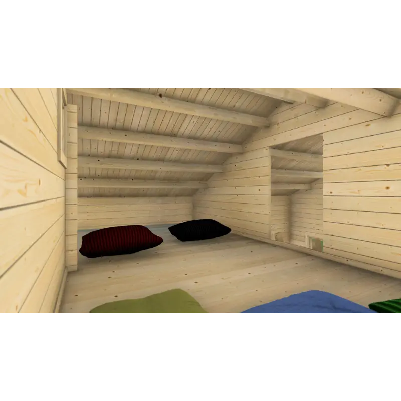 Casa in legno SAMANTHA 6x8, 44mm, mezzanino