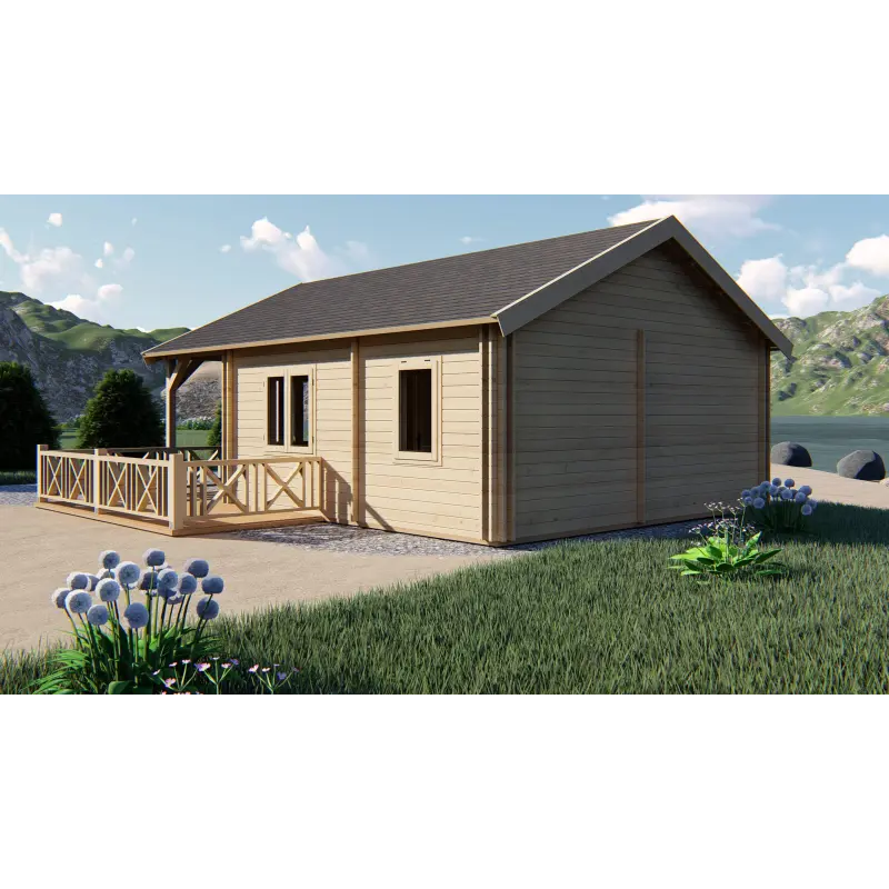 Casa di legno SAMANTHA 6x8, 68mm, lato destro