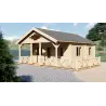 Casa di legno SAMANTHA 6x8, 68mm, fronte lato destro