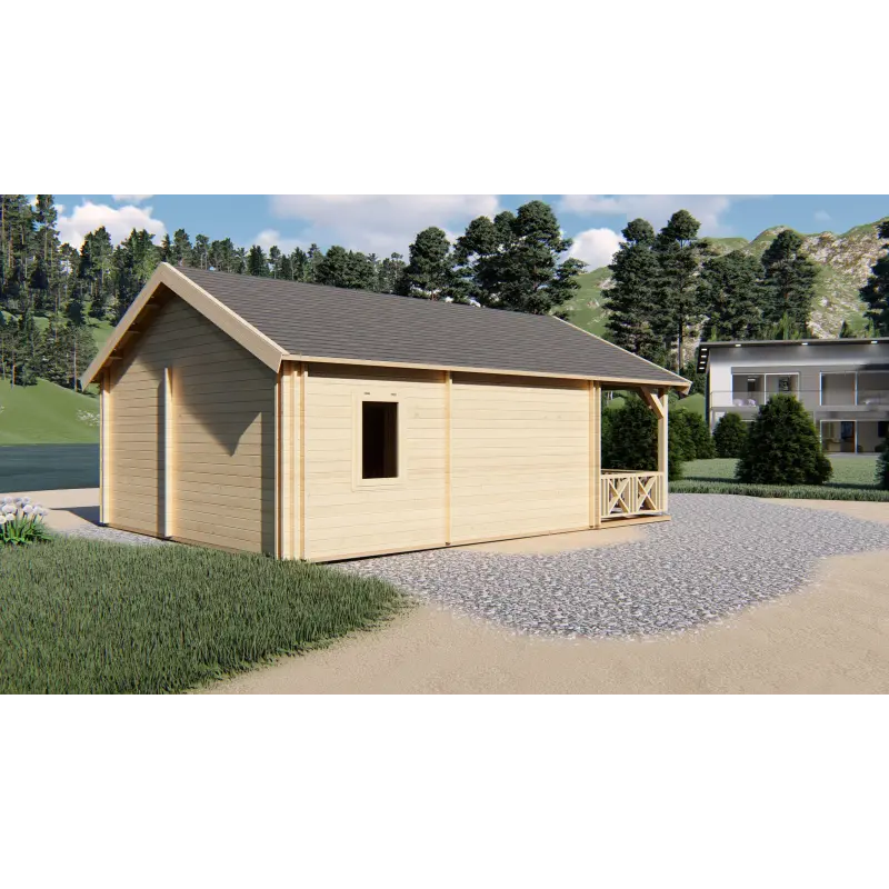Casa di legno SAMANTHA 6x8, 68mm, retro
