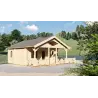 Casa di legno SAMANTHA 6x8, 68mm, vista frontale