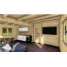 Casa di legno ELETTRA 10.5x6, 44mm, interno open space