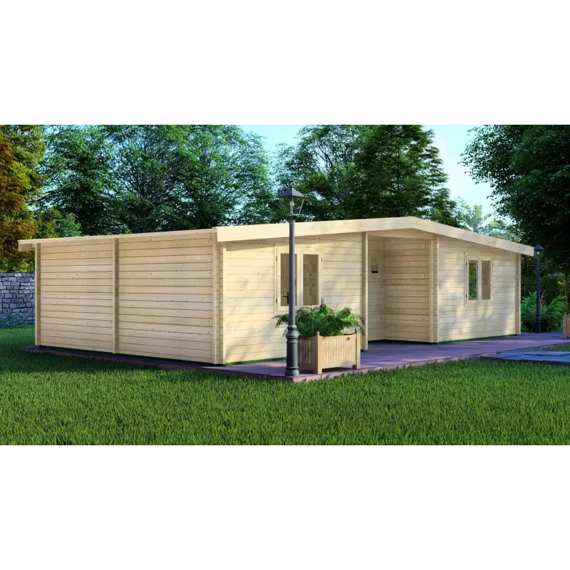 Casa di legno ELETTRA 10.5x6, 44mm, lato sinistro