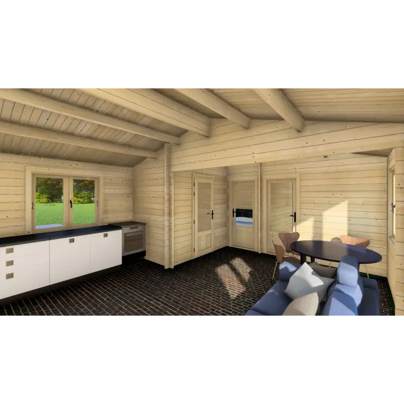 Casa in legno LAVINIA 5x10, 44mm, interno B