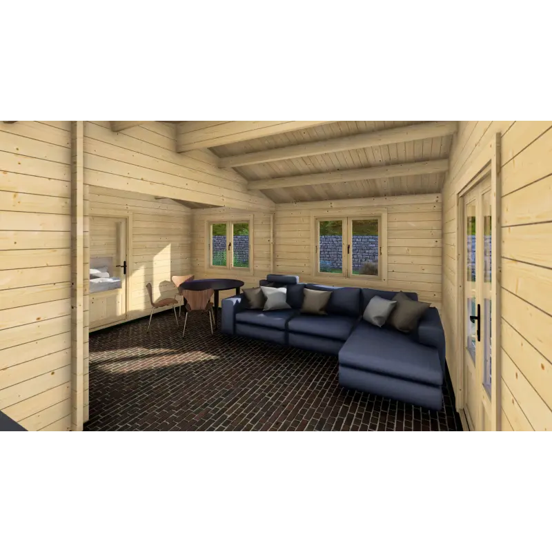 Casa in legno LAVINIA 5x10, 44mm, interno A