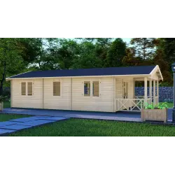 Casa in legno LAVINIA 5x10, 44mm, lato sinistro