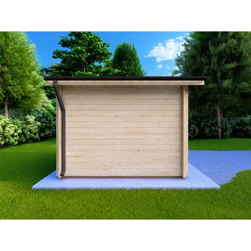 Casetta da giardino in pronta consegna 4x3, 44mm, lato sinistro