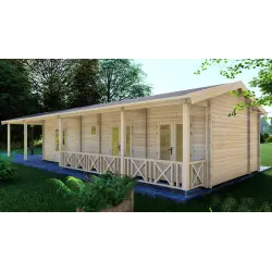 Casa di legno AMANDA 6x14, 44mm, lato destro
