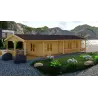 Casa in legno AMANDA 6x14. 68mm, fronte lato destro