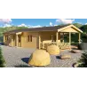 Casa in legno AMANDA 6x14. 68mm, fronte lato sinistro