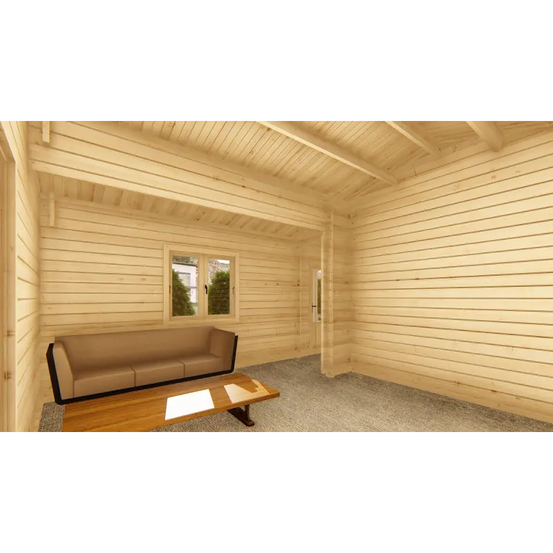 Casa in legno AMANDA 6x14. 68mm, open space