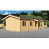 Casa in legno AMANDA 6x14. 68mm, retro