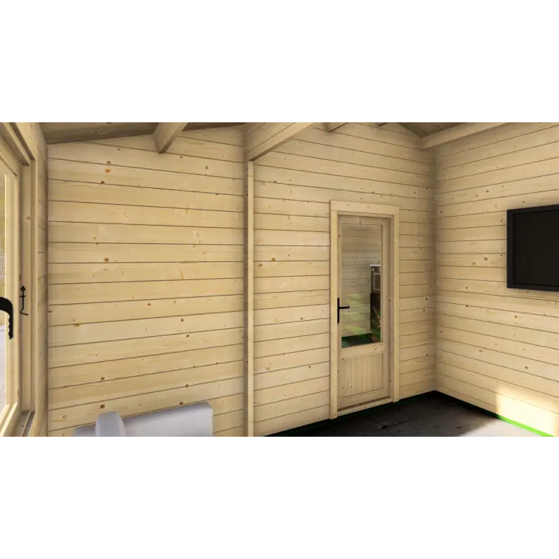 Casa di legno WANDA 8.5x6, 44mm, ingresso
