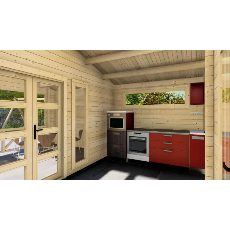 Casa di legno WANDA 8.5x6, 44mm, interno