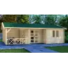 Casa di legno WANDA 8.5x6, 44mm, vista frontale