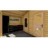 Casa in legno WANDA 8.5x6, 68mm, interno open space
