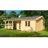 Casa in legno WANDA 8.5x6, 68mm, fronte lato destro