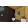 Casa in legno WANDA 8.5x6, 68mm, interno bagno