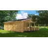 Casa in legno WANDA 8.5x6, 68mm, retro