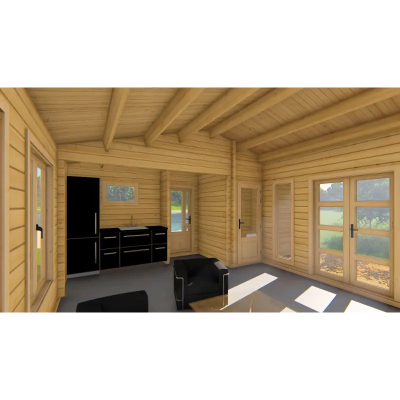 Casa di legno CHANTAL 10x6, 68mm, interno A