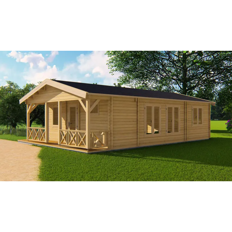Casa di legno CHANTAL 10x6, 68mm, lato destro