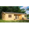 Casa di legno CHANTAL 10x6, 68mm, vista frontale