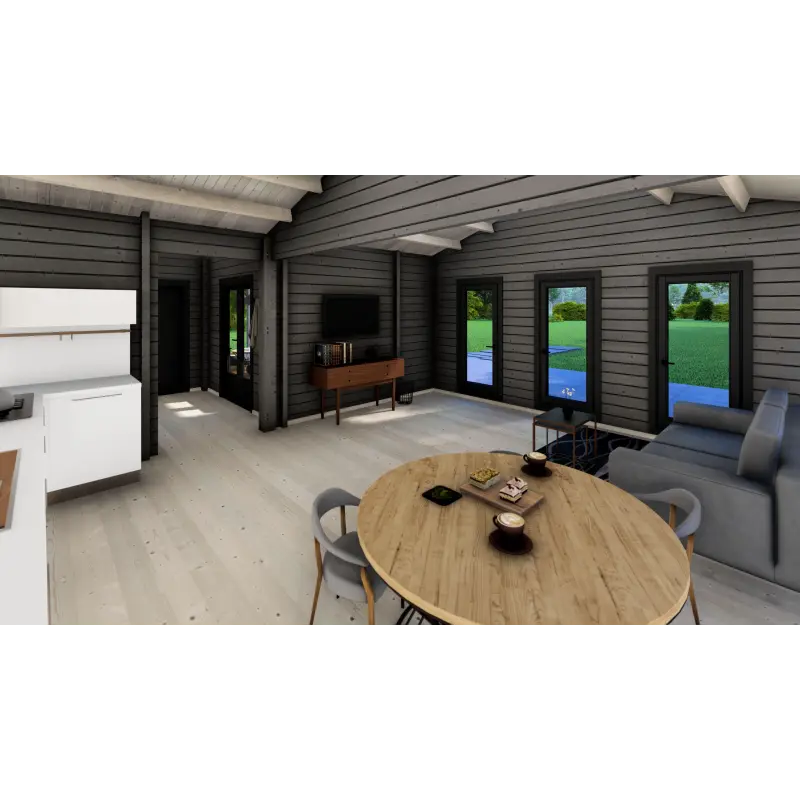Casa in legno VENERE 11x6, 68mm, interno A