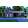 Casa in legno VENERE 11x6, 68mm, vista frontale