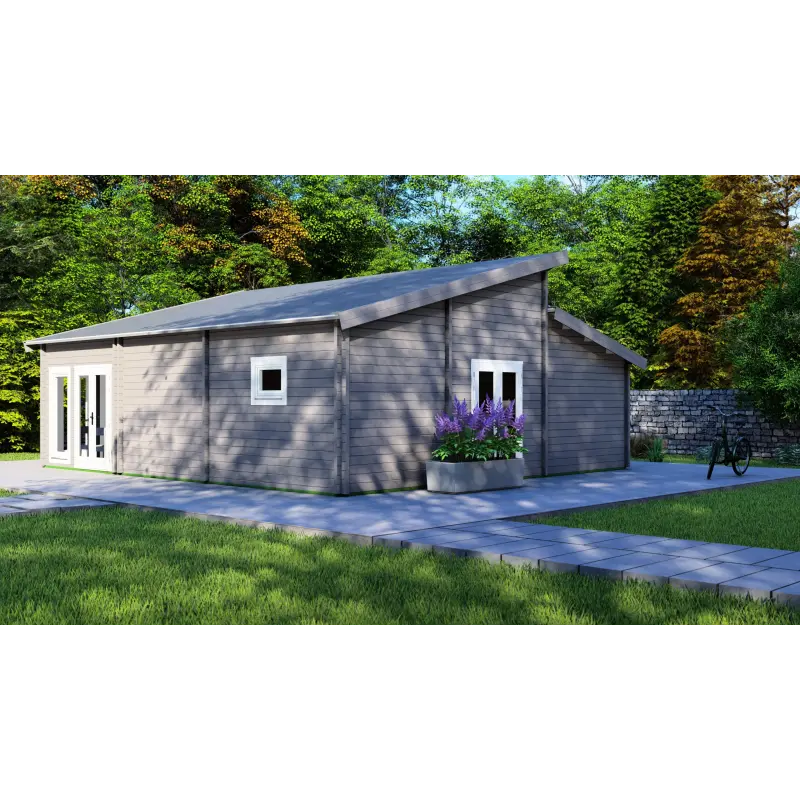 Casa di legno DILETTA 9x8, 68mm, lato destro