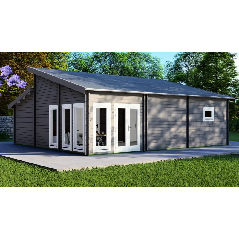 Casa di legno DILETTA 9x8, 68mm, fronte lato sinistro