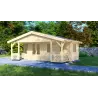 Casa in legno ALESSIA 6.5x5.5, 44mm, fronte lato destro