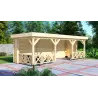 Tettoiadi legno per esterno 7.5x3, 44mm, vista frontale